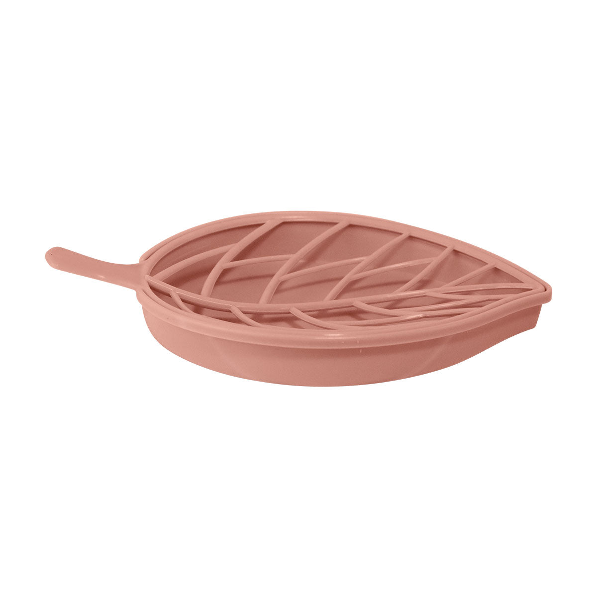 Jabonera en Forma de Hoja, Color Rosa
