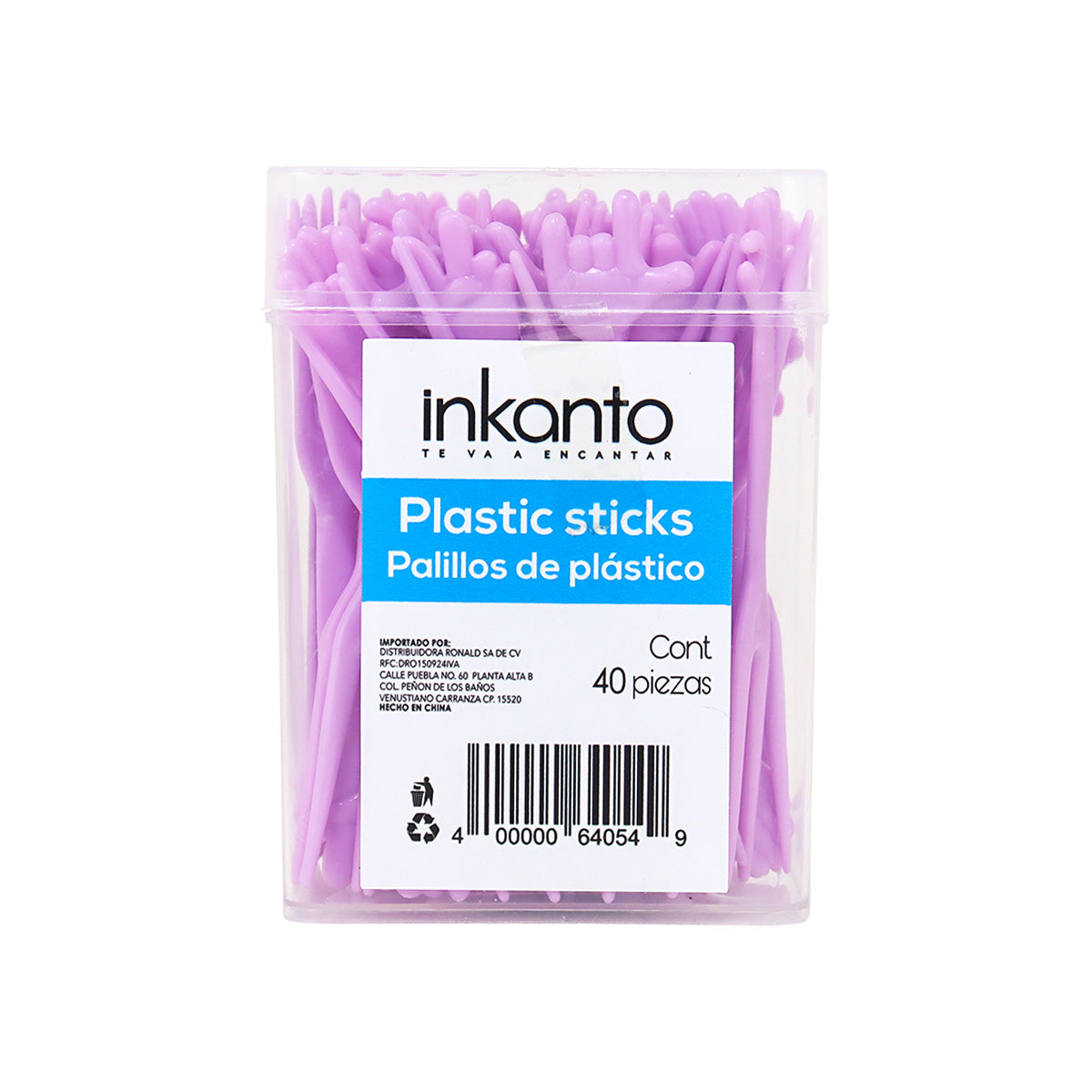 Palillos de Cóctel, Color Lila, 40 pzas