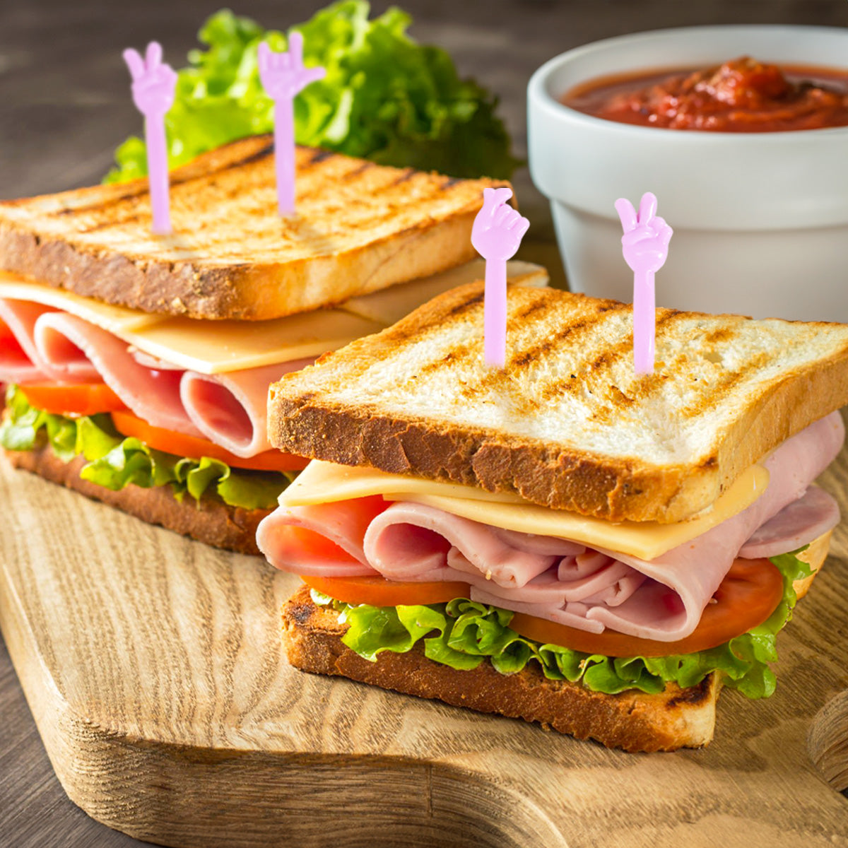 Palillos de Cóctel, Color Lila, 40 pzas