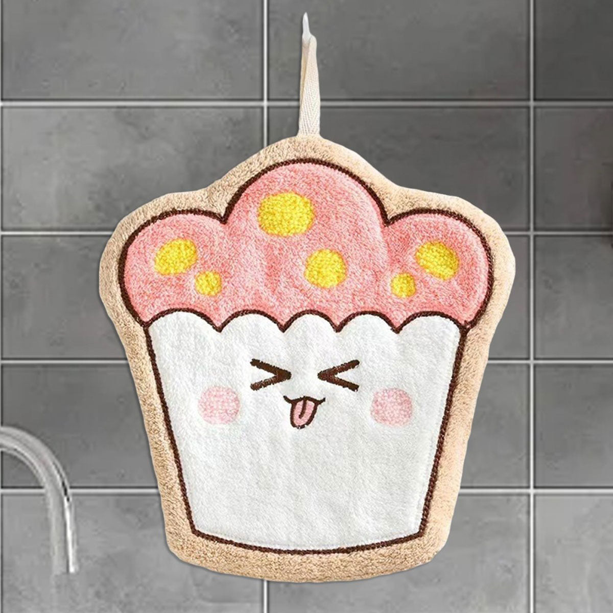 Toalla de Manos Absorbente en Forma de Cupcake