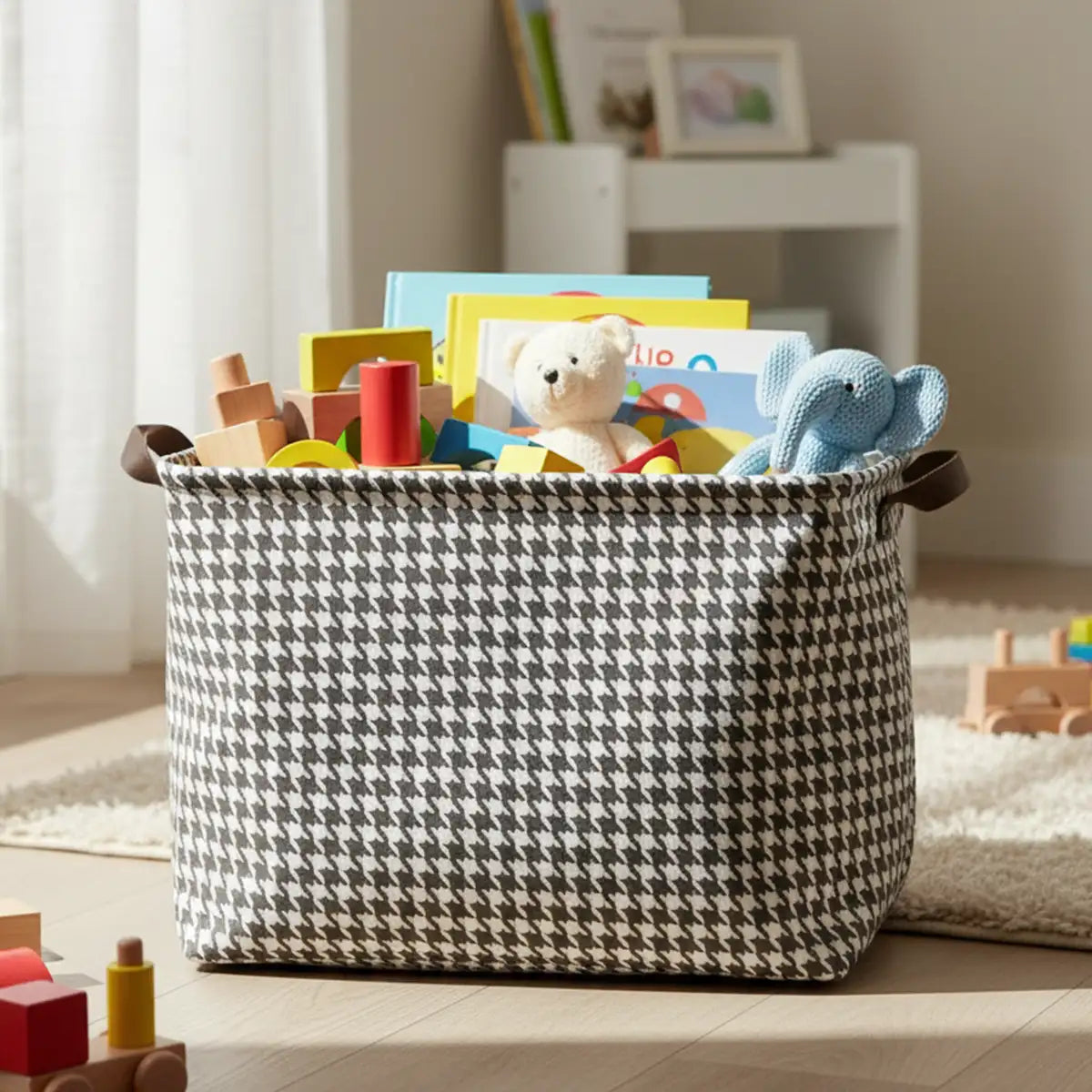 Canasta Organizadora, Color Blanco y Negro