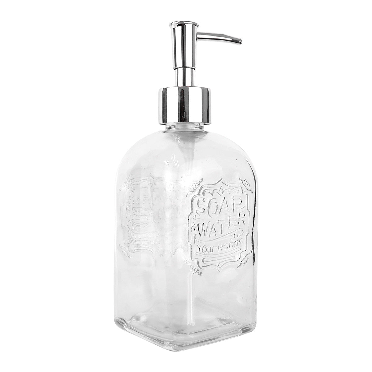 Jabonera de Cristal Transparente, 500 ml