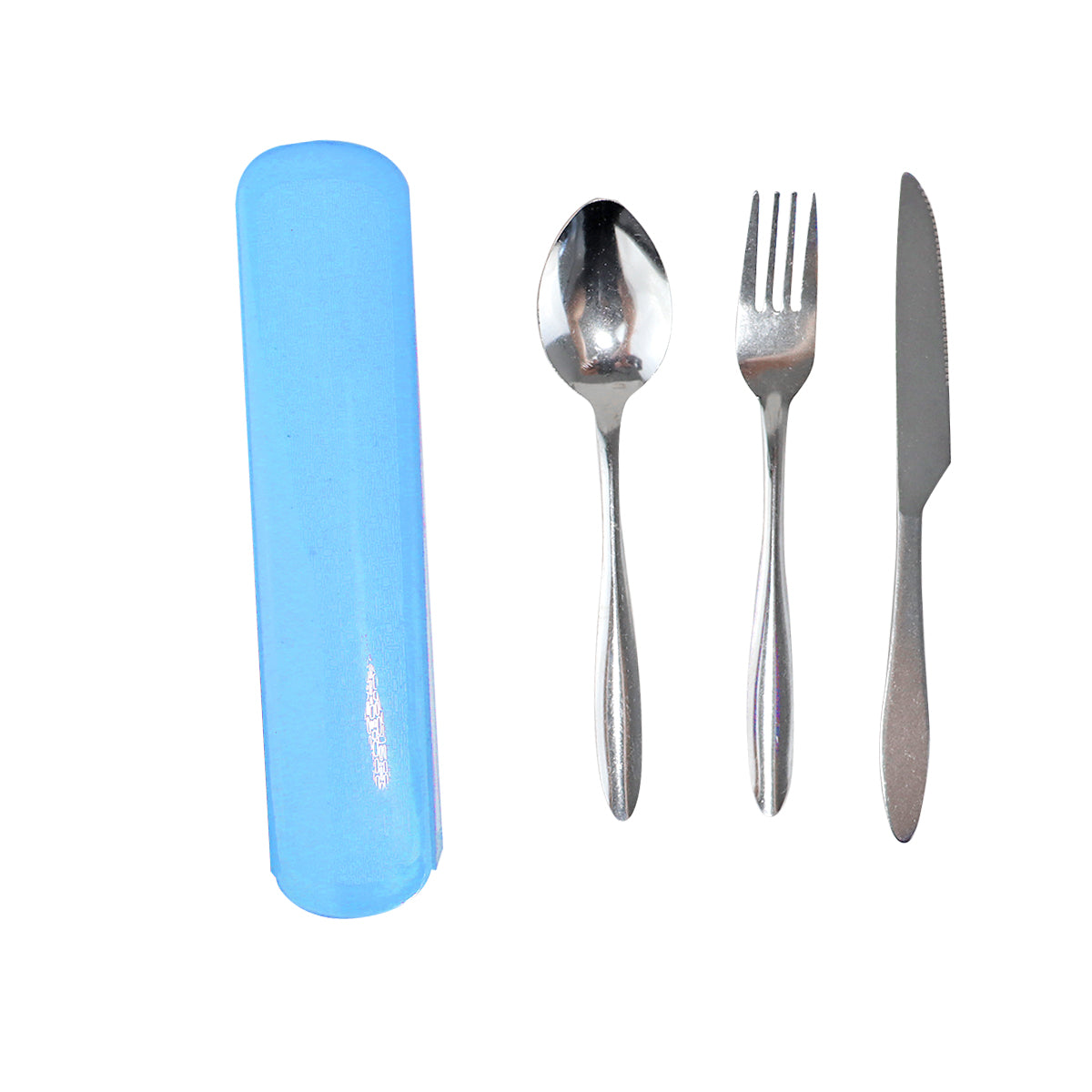 Estuche Color Azul con Cubiertos, 3 Pzas