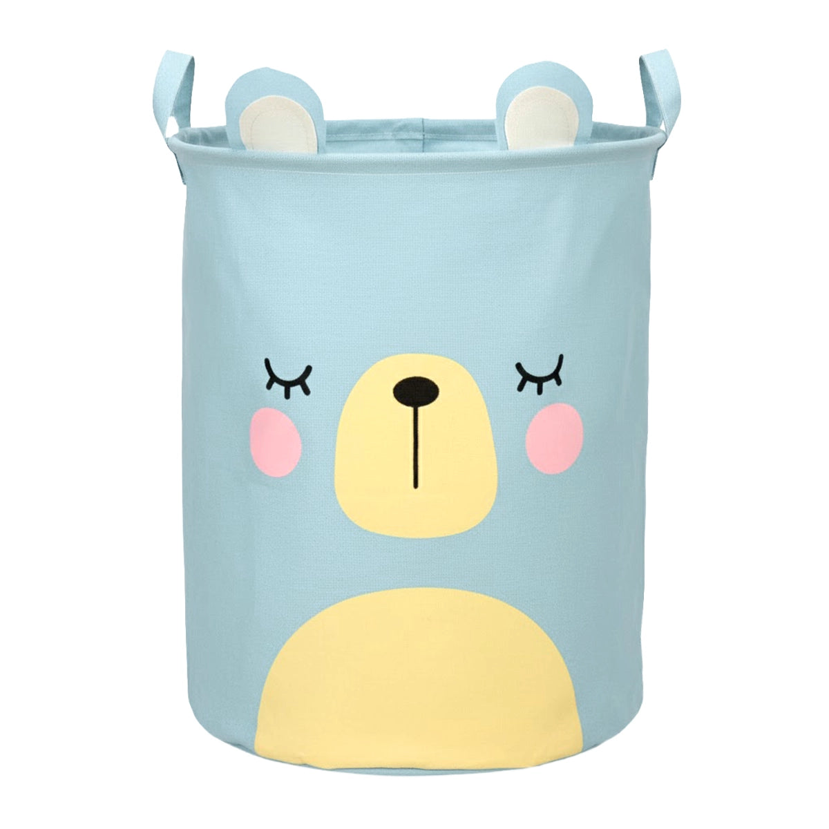 Cesto de Lavandería, Diseño Oso, Color Azul