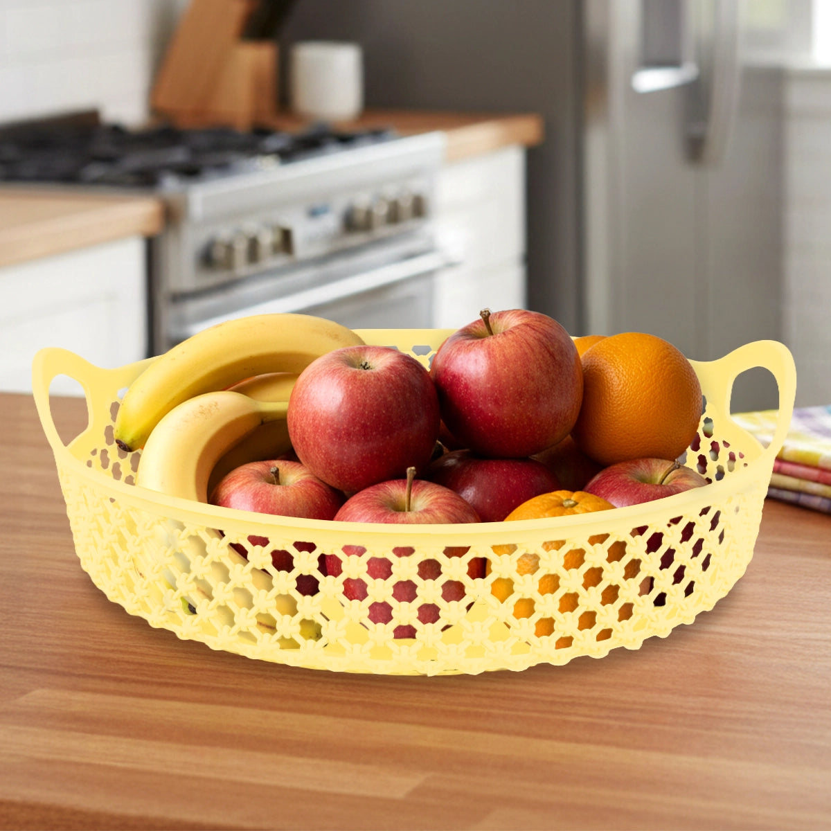 Canasta Circular, Color Amarillo