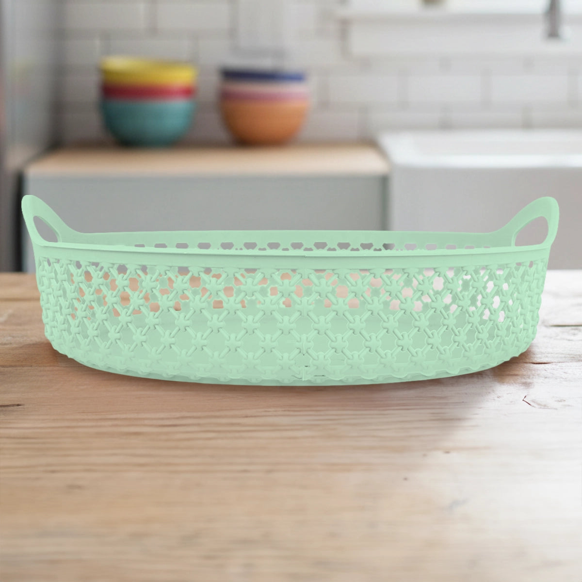 Canasta Circular, Color Verde