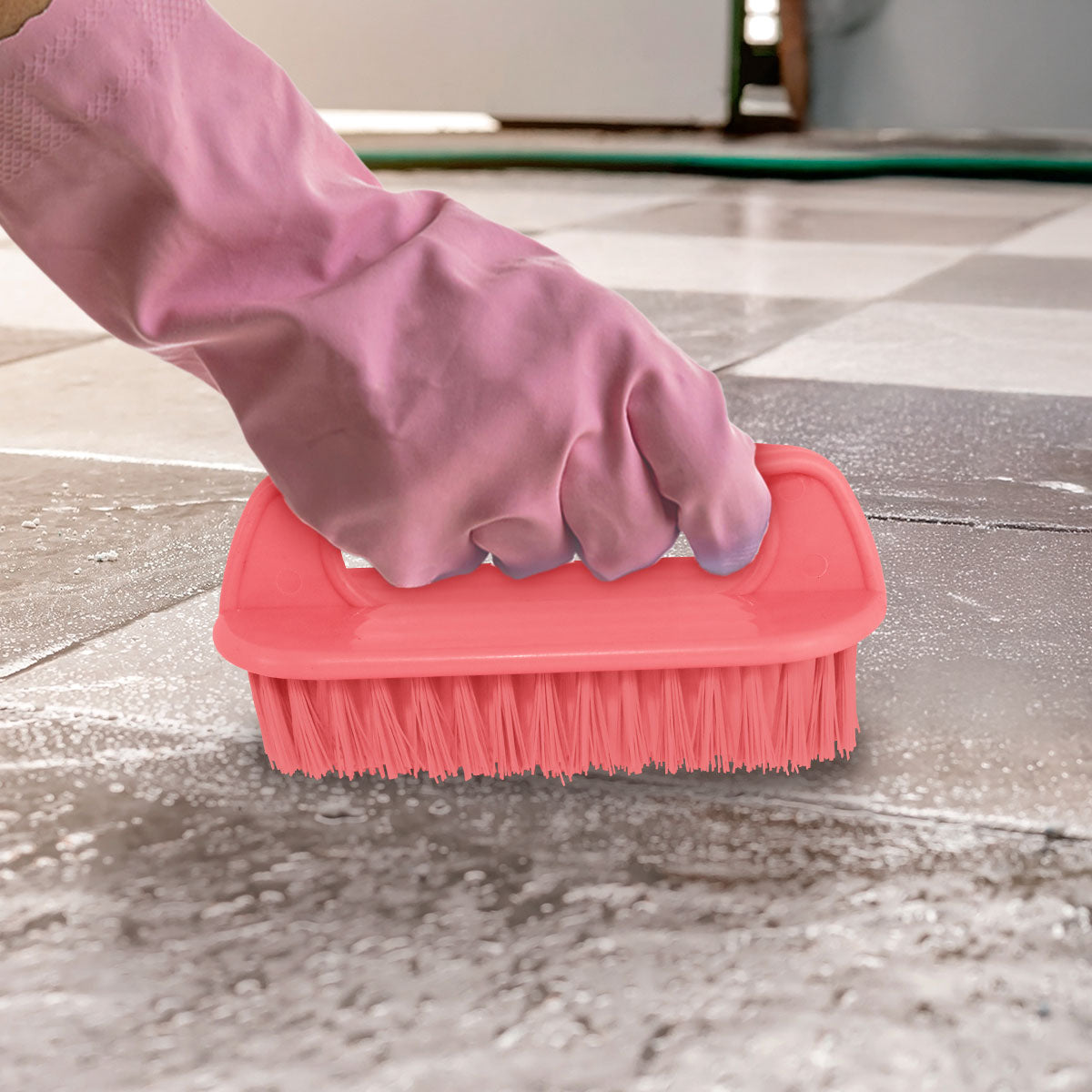 Cepillo Limpiador Multiusos, Color Rosa 13x5 cm