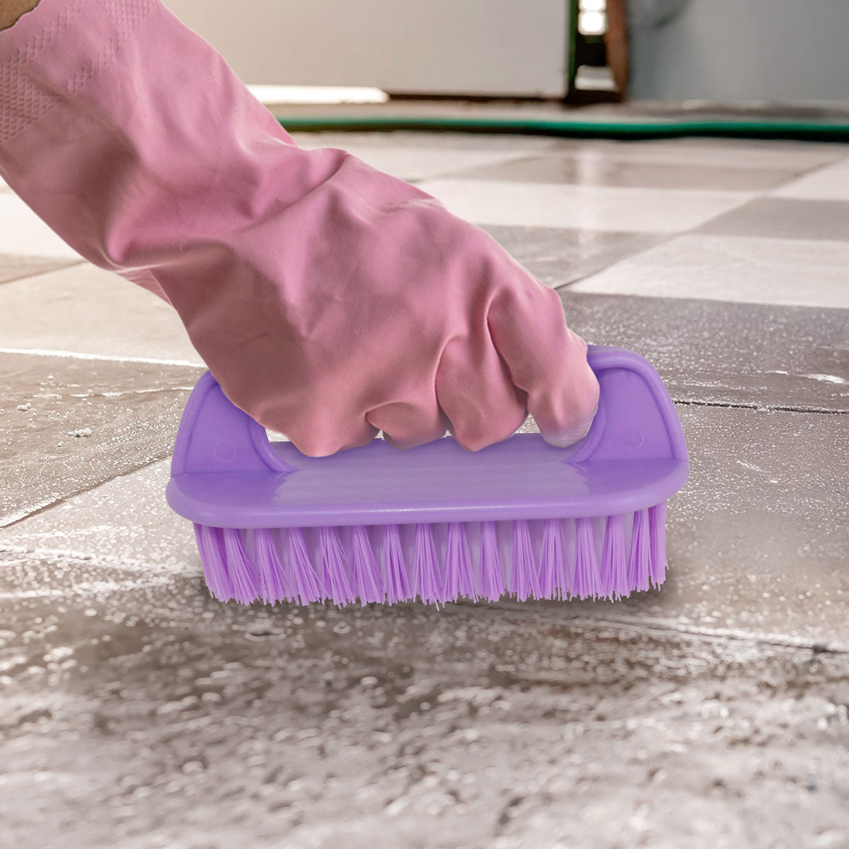 Cepillo Limpiador Multiusos, Color Lila 13x5 cm