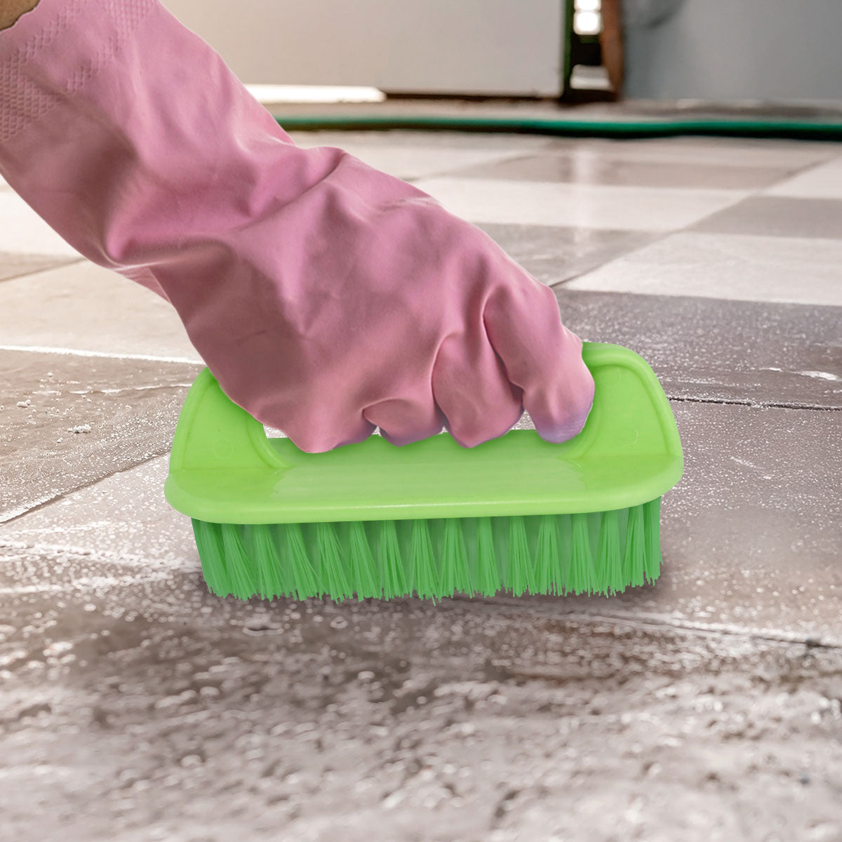 Cepillo Limpiador Multiusos, Color Verde 13x5 cm