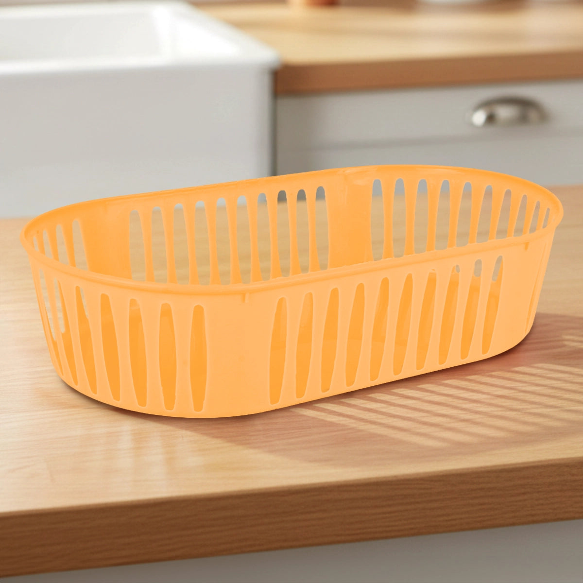 Canasta Ovalada, Color Naranja