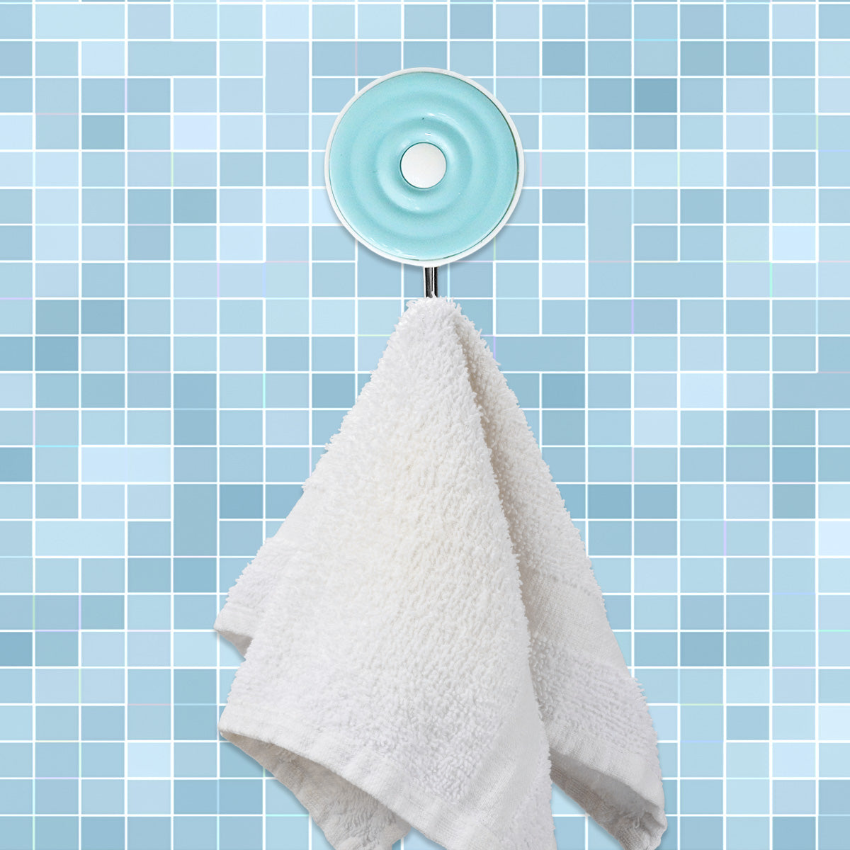 Colgadores Metálicos Redondos Autoadhesivos, Color Azul y Rosa, 3 pzas