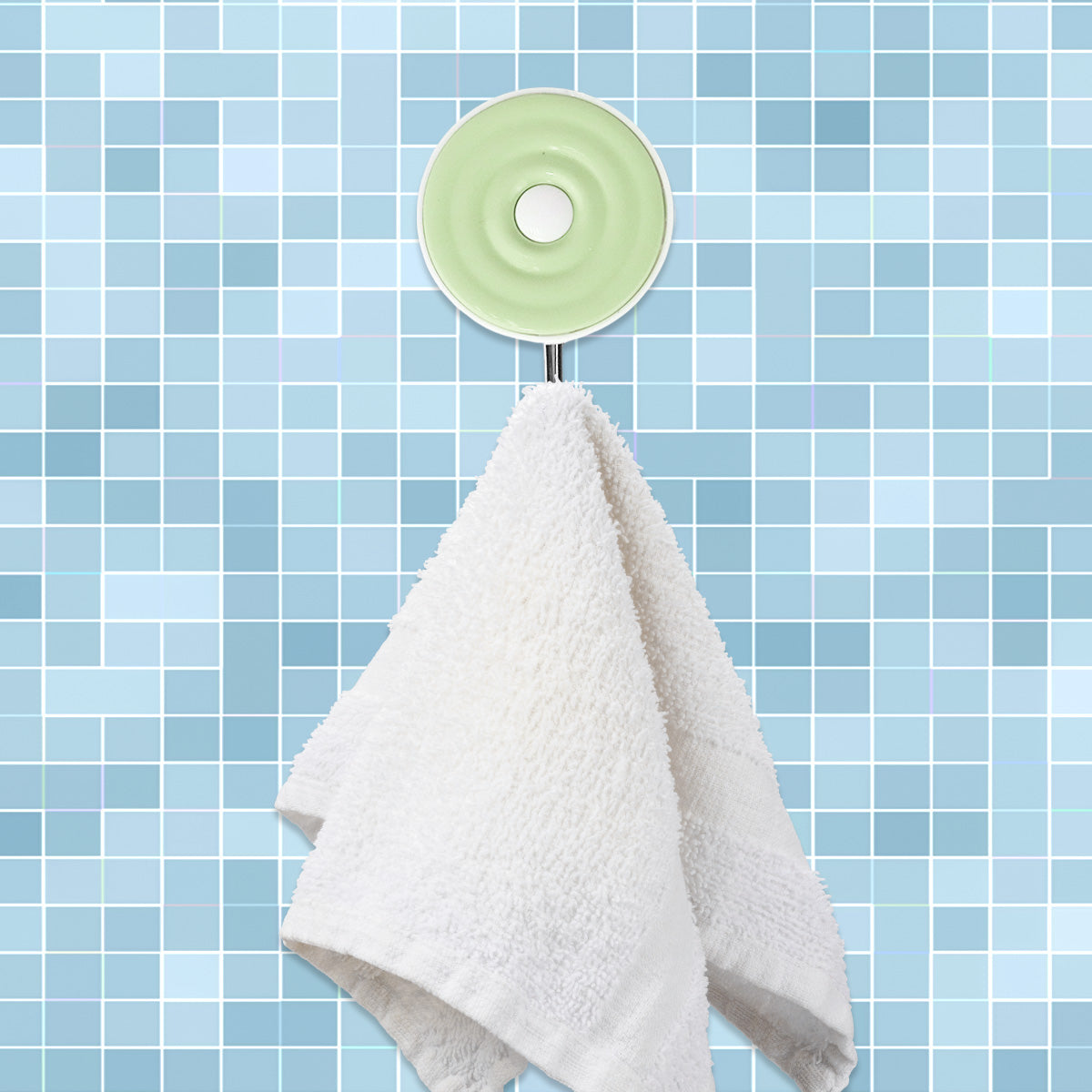 Colgadores Metálicos Redondos Autoadhesivos, Color Verde y Rosa, 3 pzas