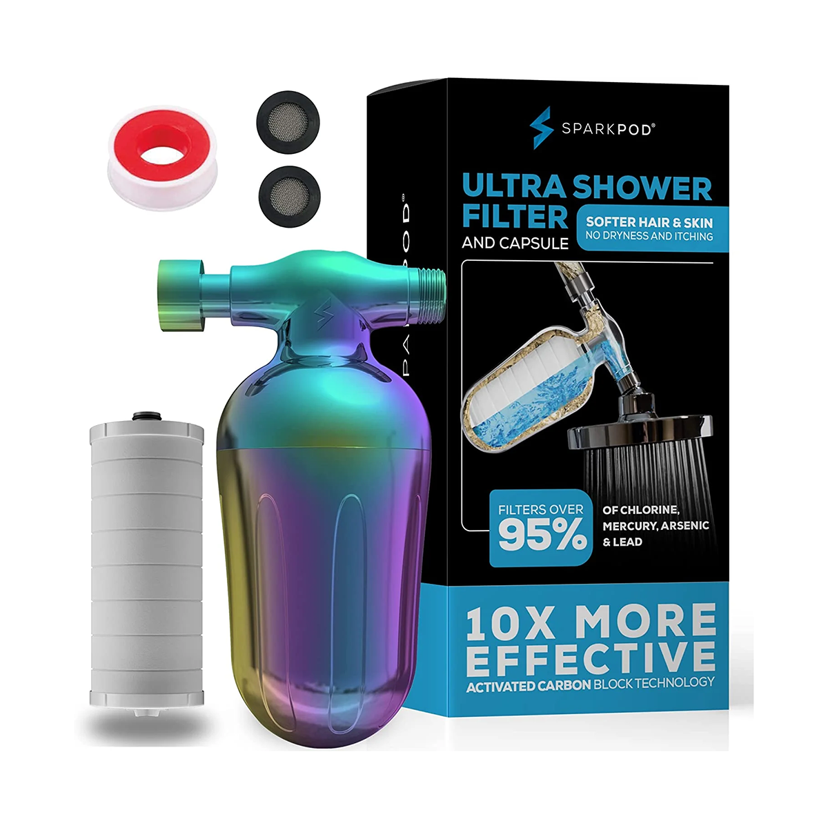 Filtro para cabezal de ducha, SparkPod Ultra color Tornasol