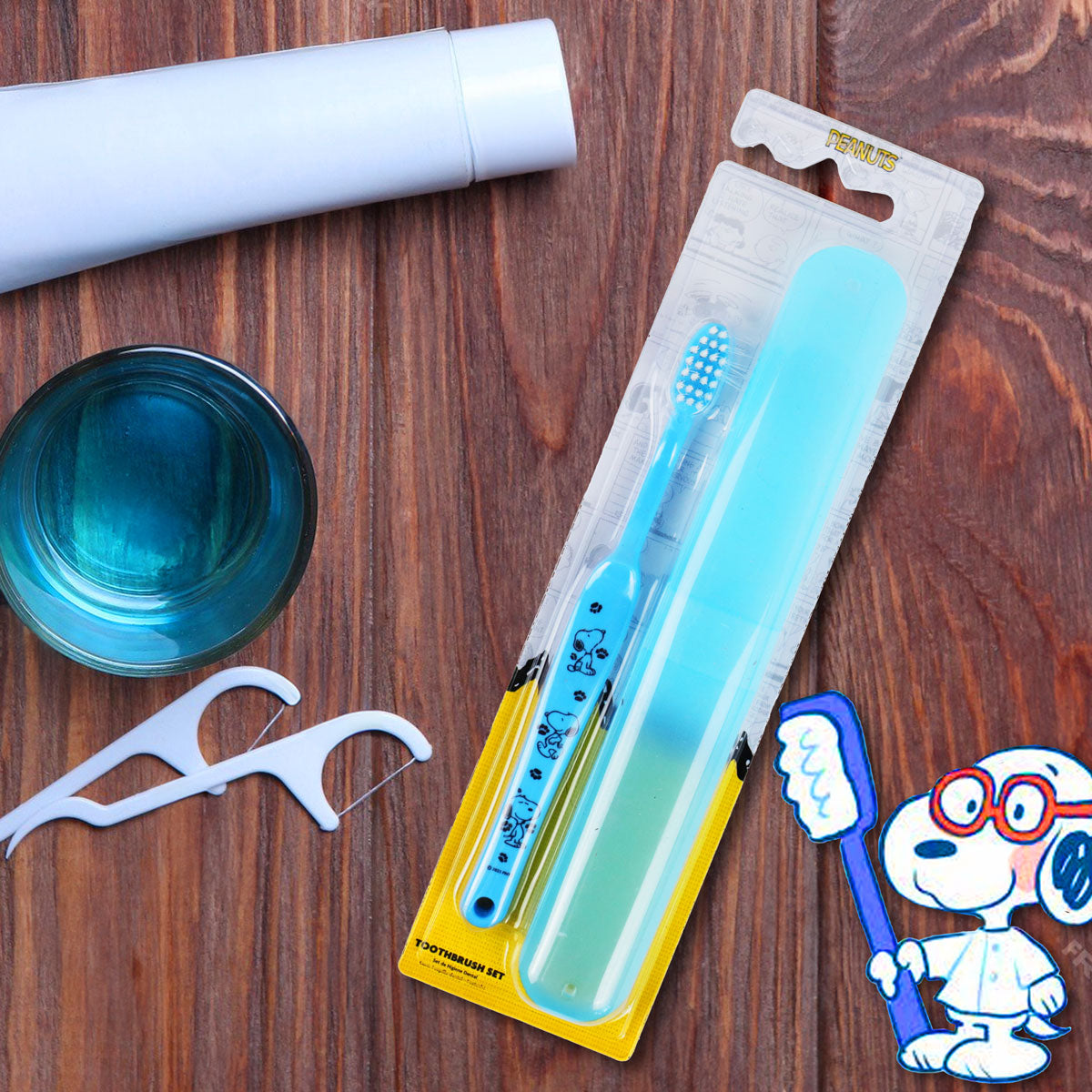 Cepillo Dental, Snoopy, Color Azul