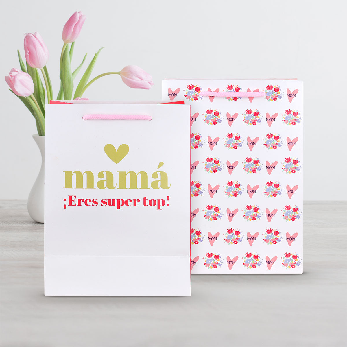 Bolsas de Regalo, Diseño Día de las Madres, 2 pzas