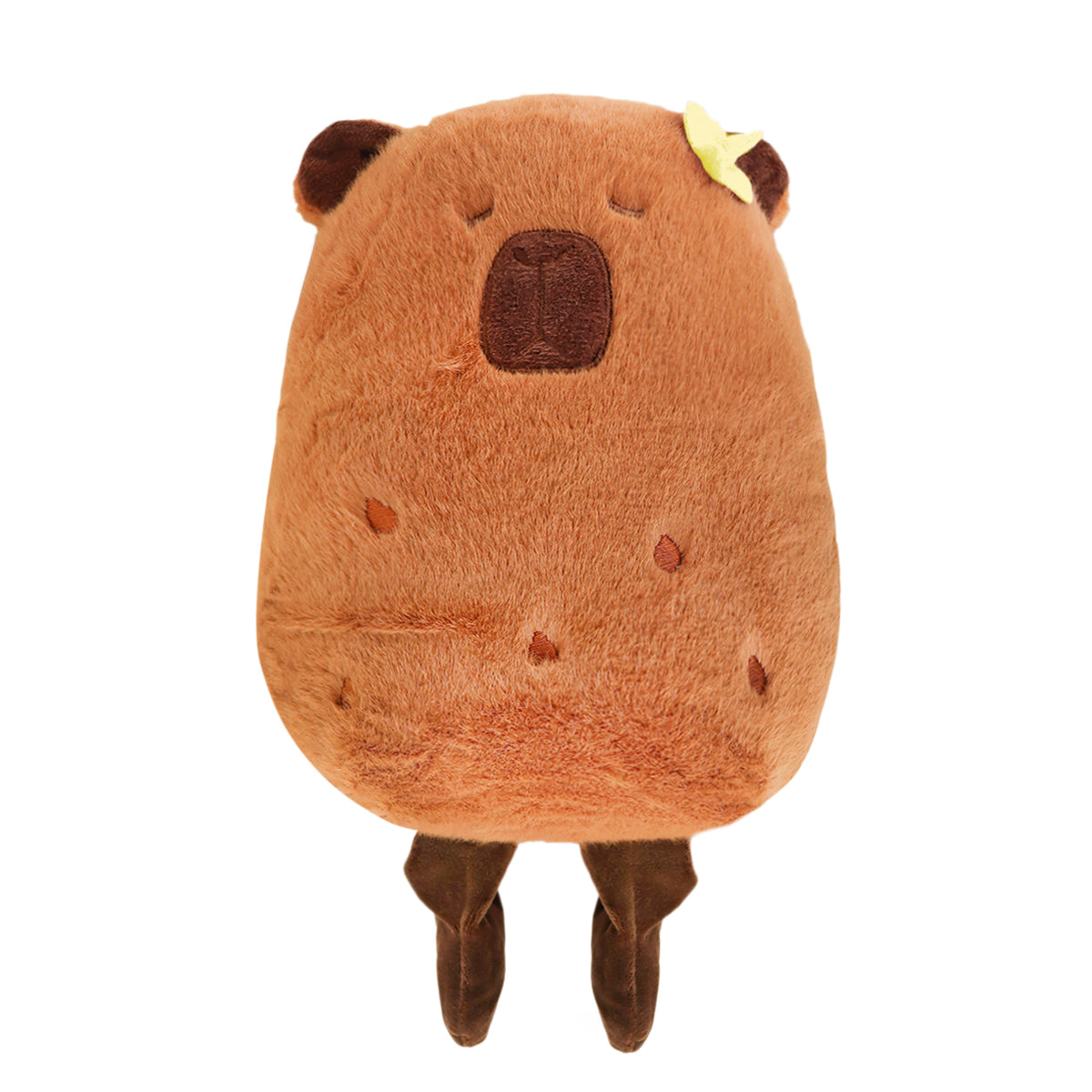 Peluche de Capibara con Flor, Color Amarillo
