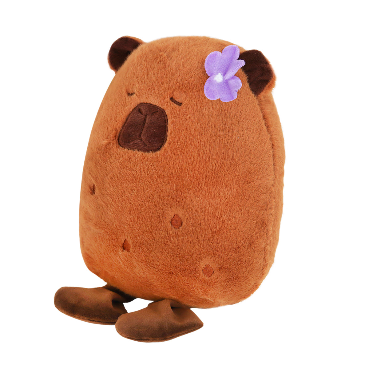 Peluche de Capibara con Flor, Color Lila
