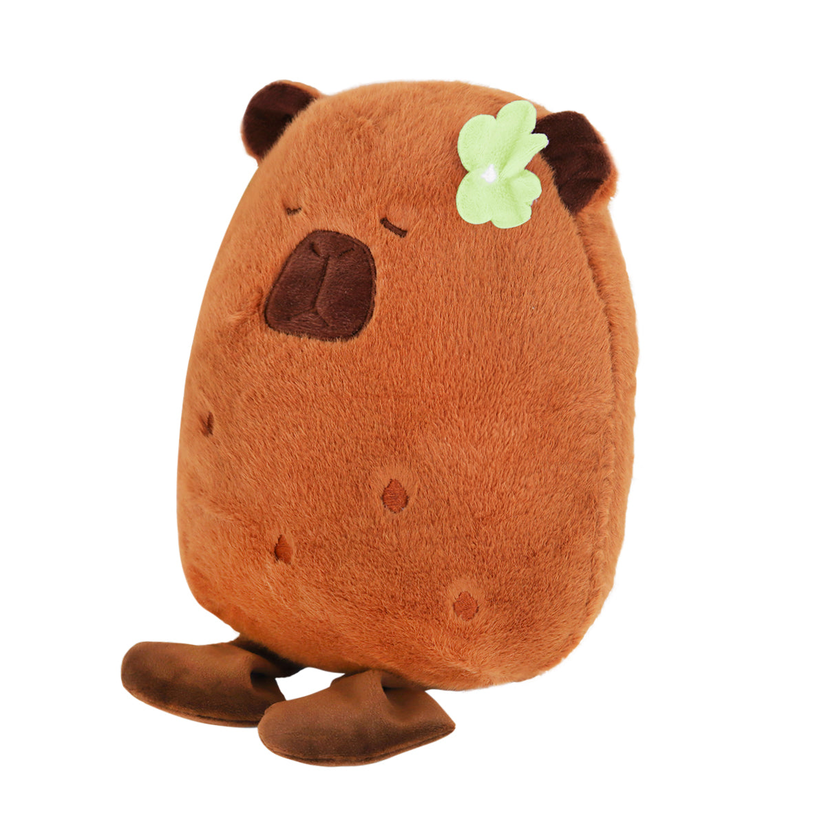 Peluche de Capibara con Flor, Color Verde