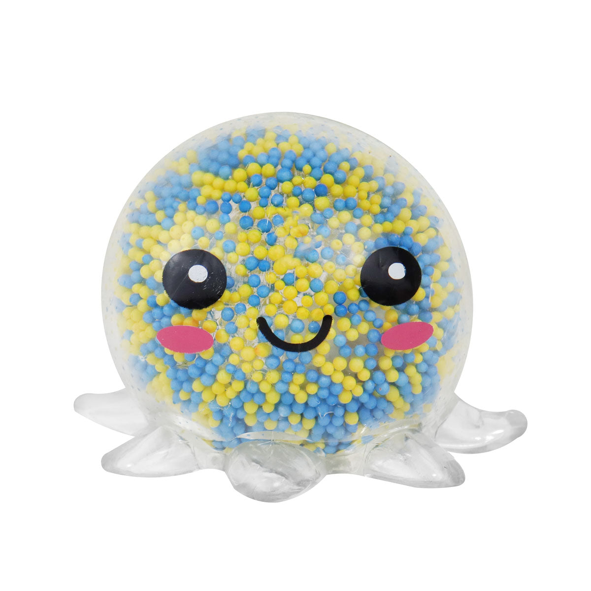 Squishy Pulpo con Luz, Color Amarillo con Azul