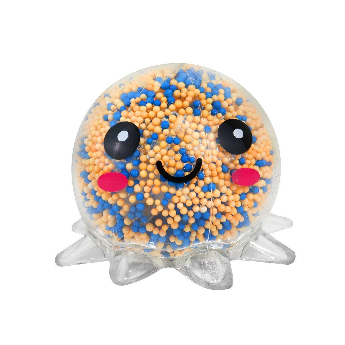 Squishy Pulpo con Luz, Color Naranja con Azul