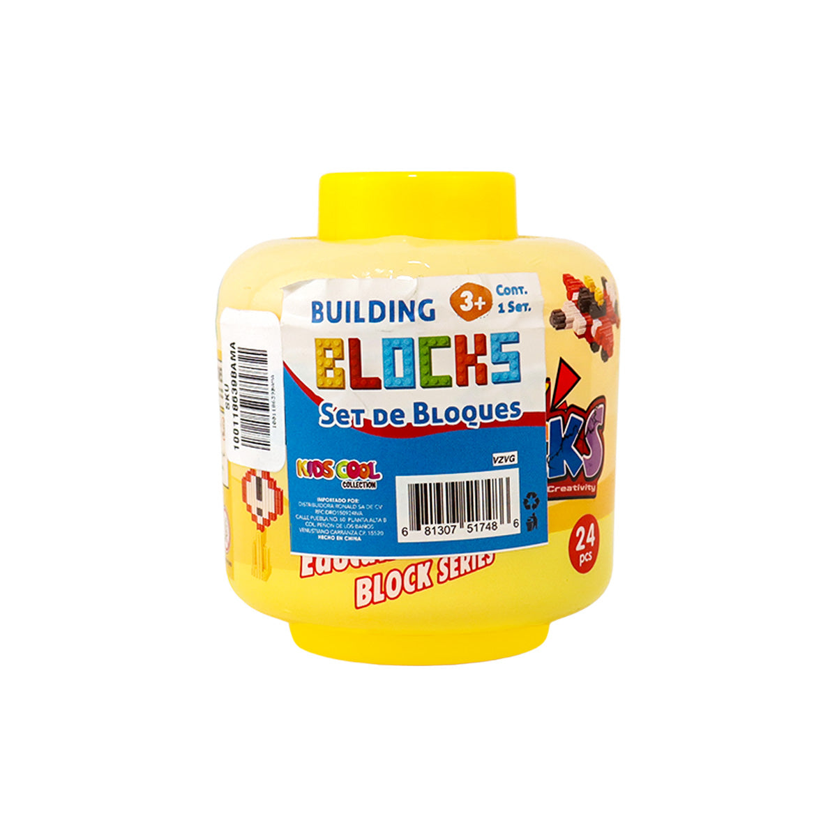 Set de Bloques para Niños en Estuche Color Amarillo