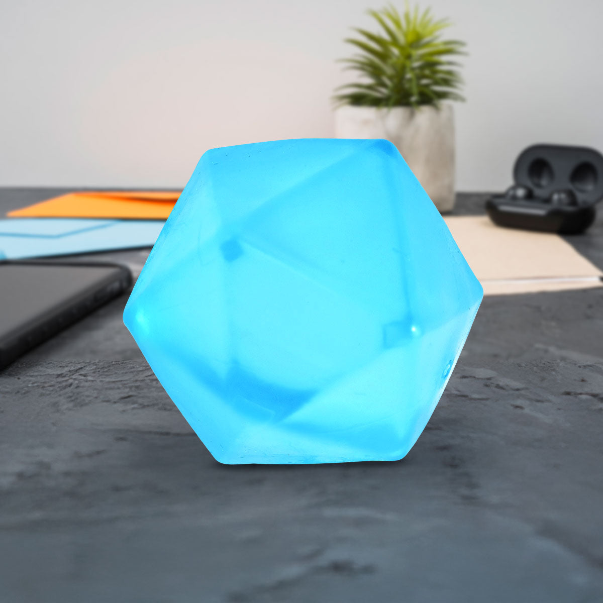 Squishy Poligonal, Color Azul