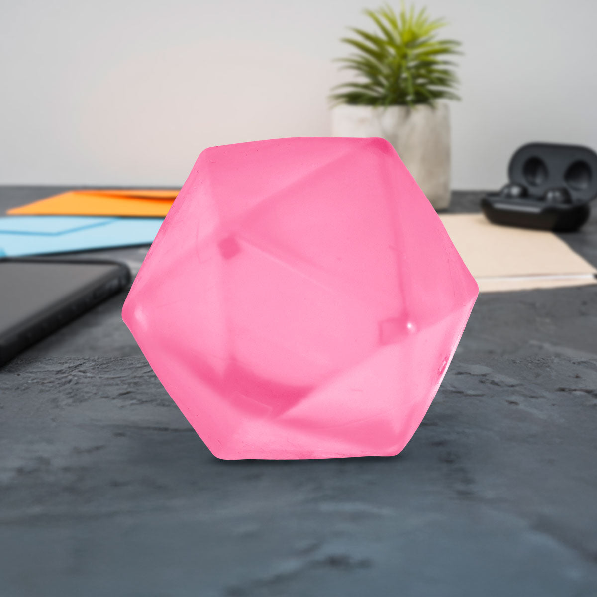 Squishy Poligonal, Color Rosa