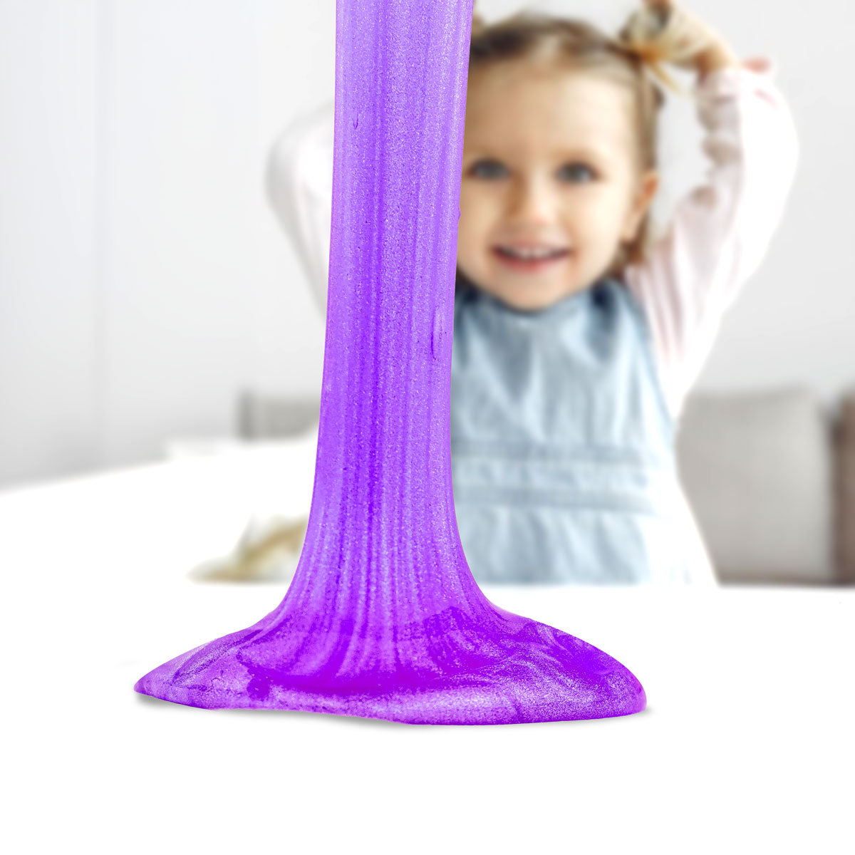 Slime Cristalino, Envase Monstruo, Color Morado