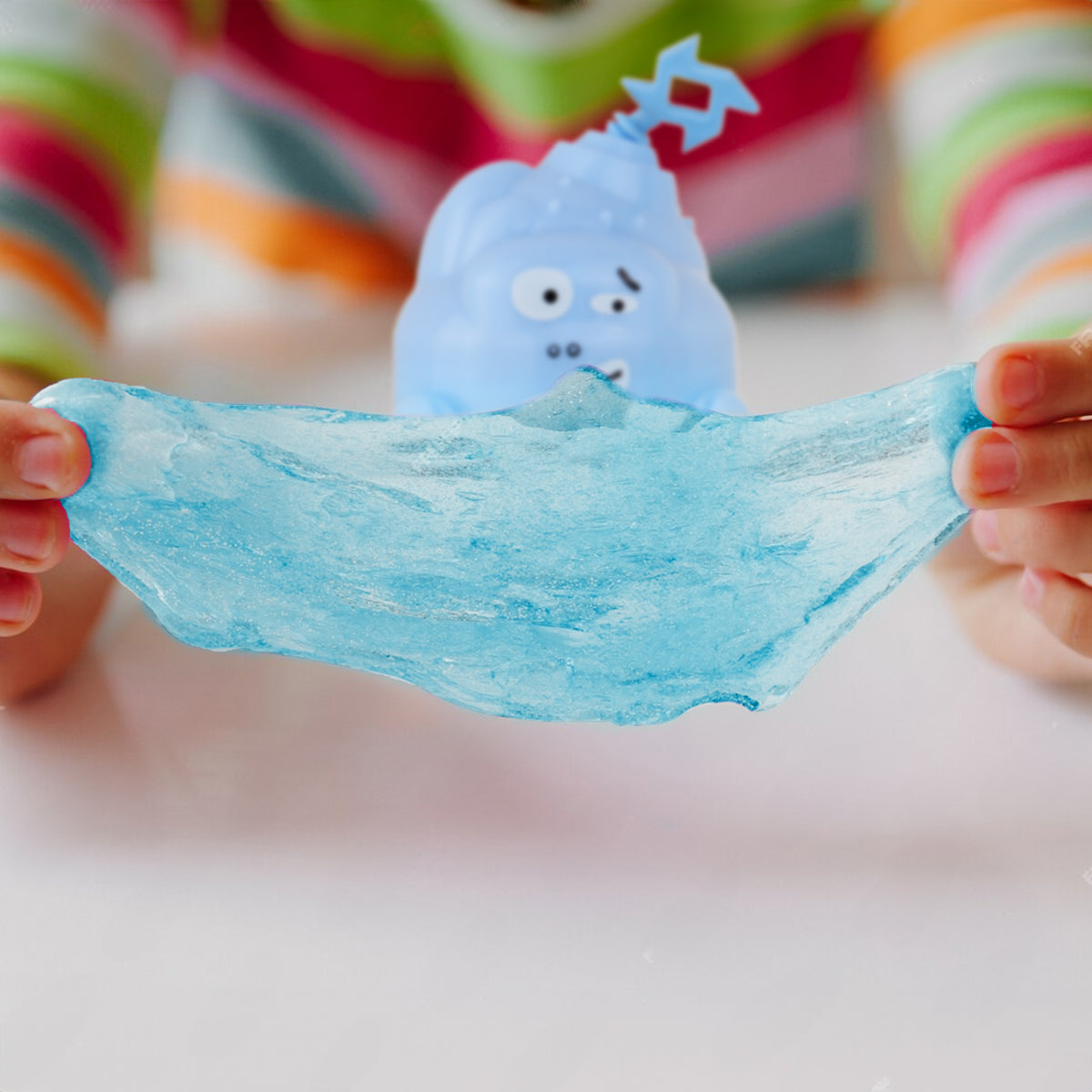 Slime Cristalino Envase Divertido, Color Azul