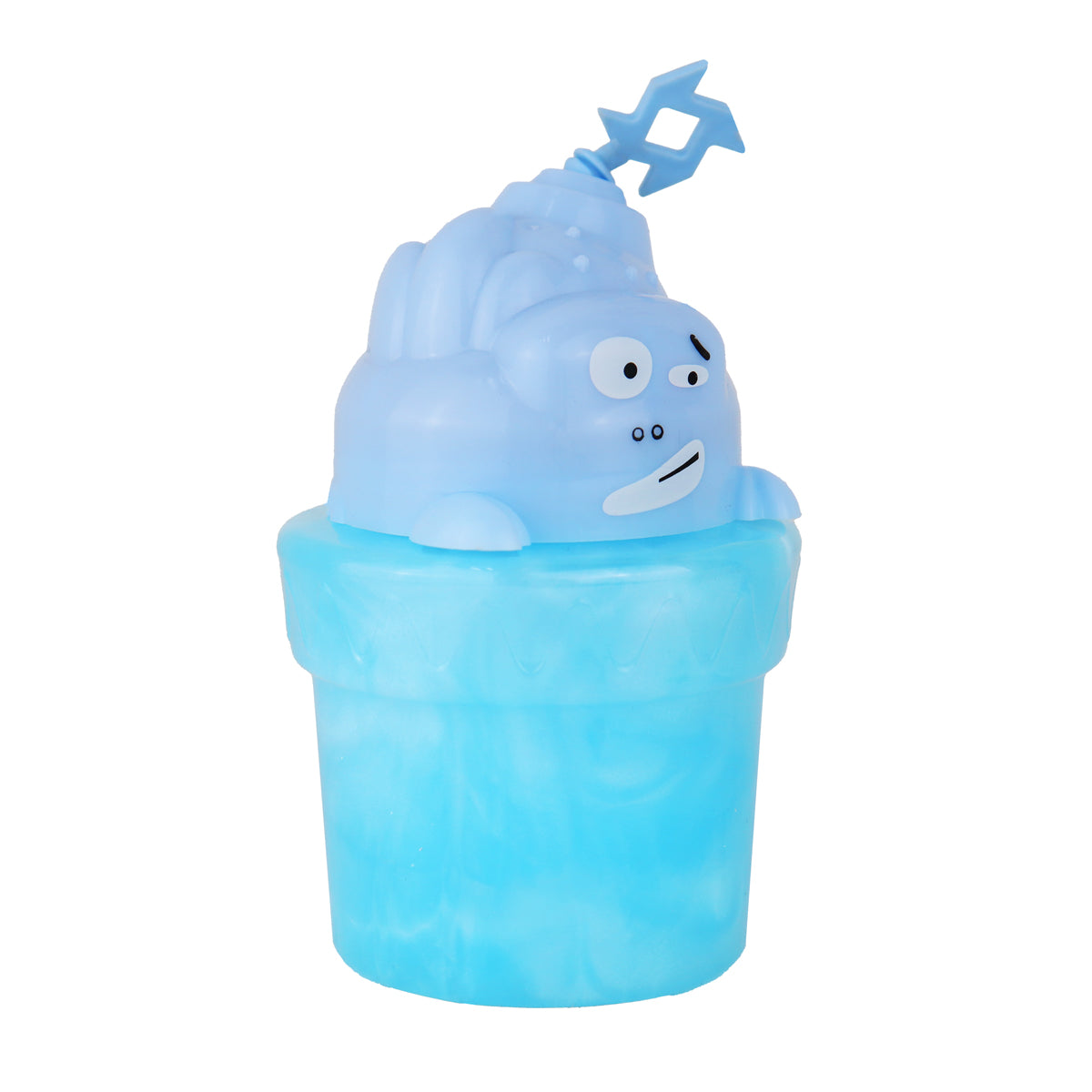 Slime Cristalino Envase Divertido, Color Azul