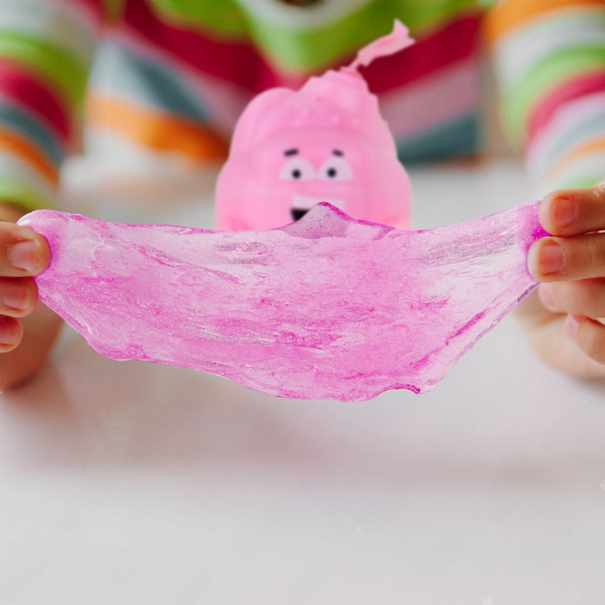 Slime Cristalino Envase Divertido, Color Rosa