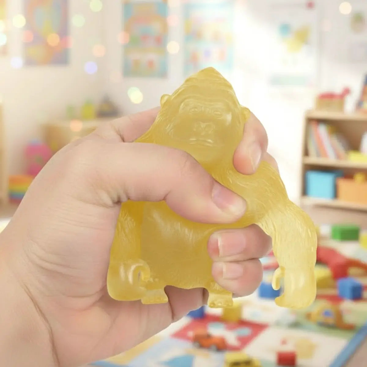 15 12TOY SQUISHY GORILA TRANSPARENTE 1PZAMA