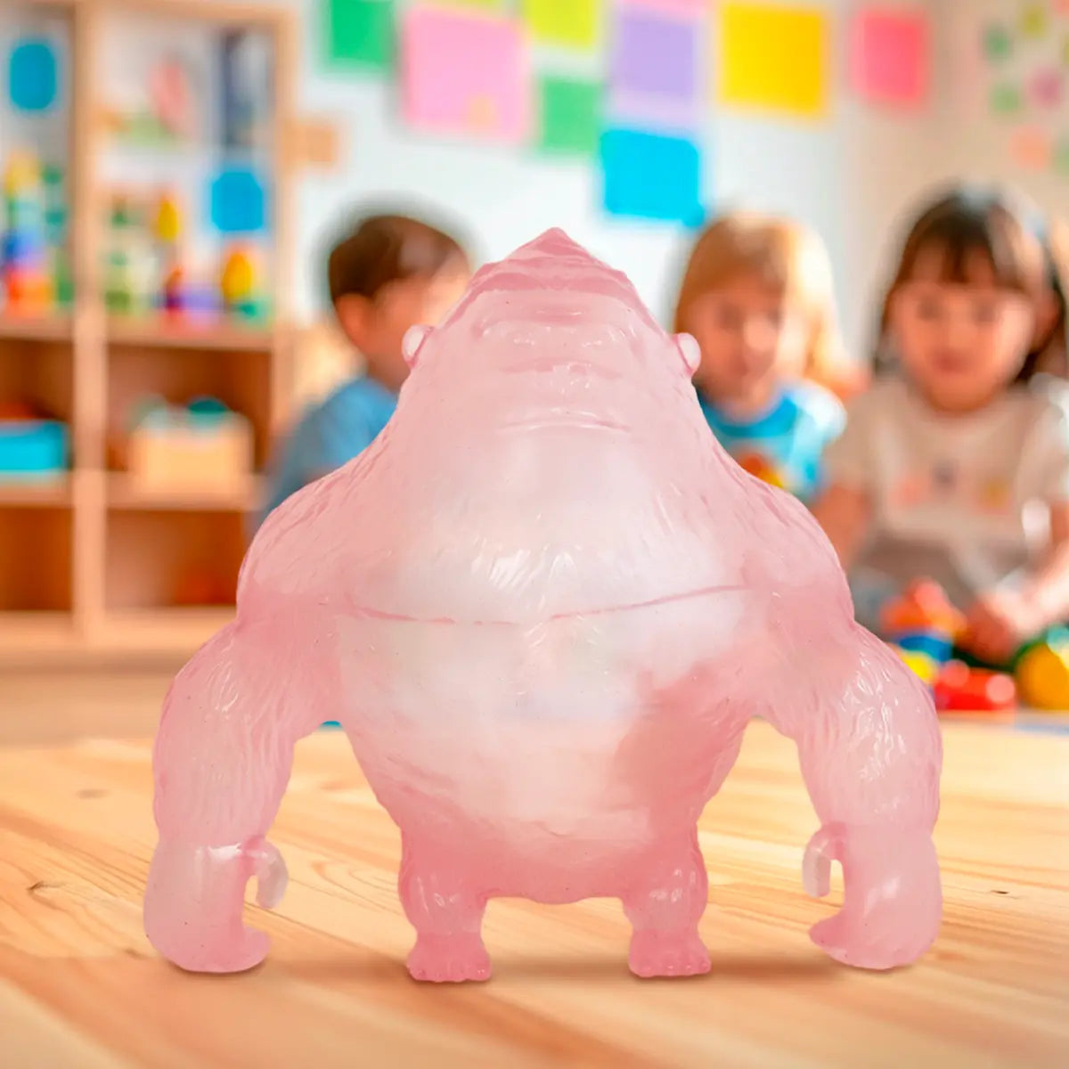 15 12TOY SQUISHY GORILA TRANSPARENTE 1PZROSA