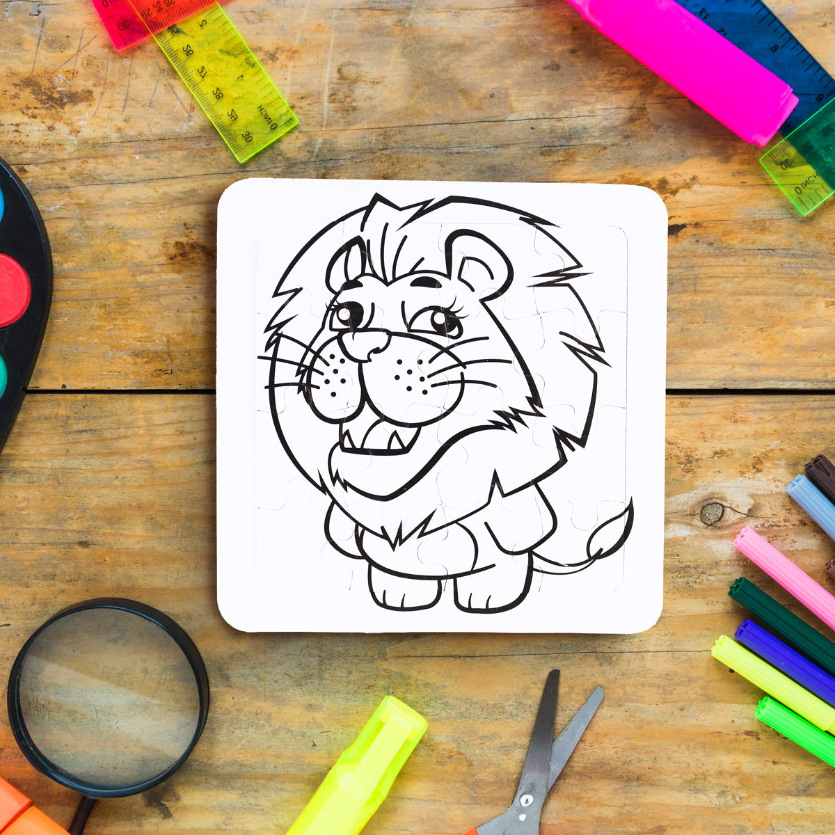 Rompecabezas de Animales para Colorear, 8 pzas