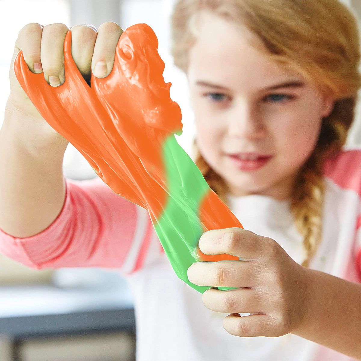 Slime, Color Verde y Naranja