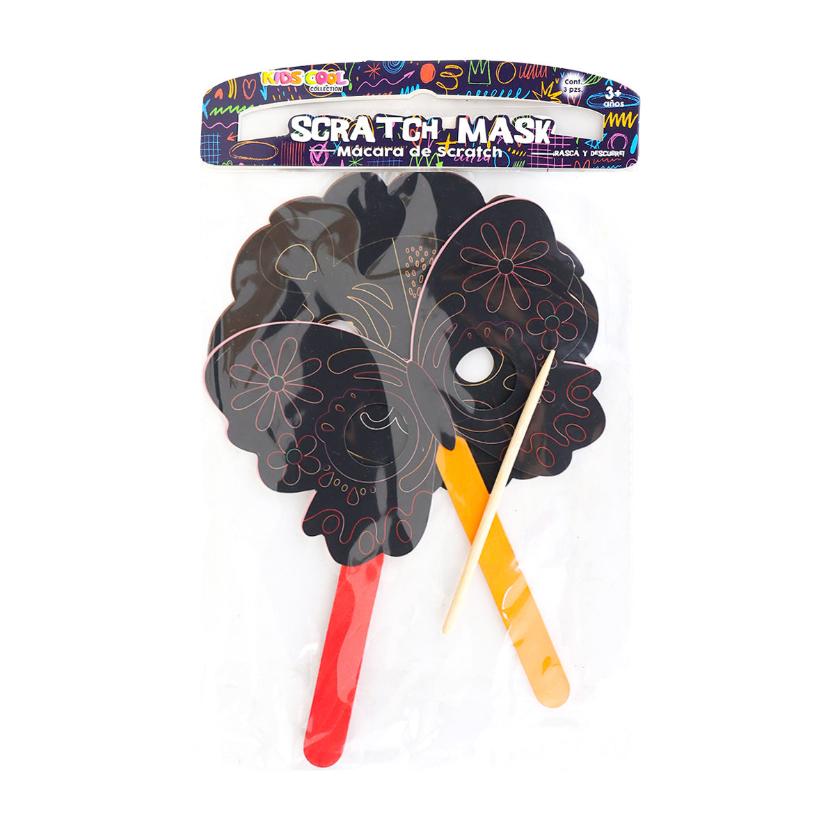 Máscara Scratch, 3 pzas