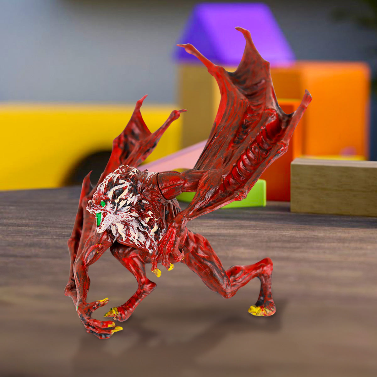 Monstruo Felino Coleccionable, Murciélago, Color Vino