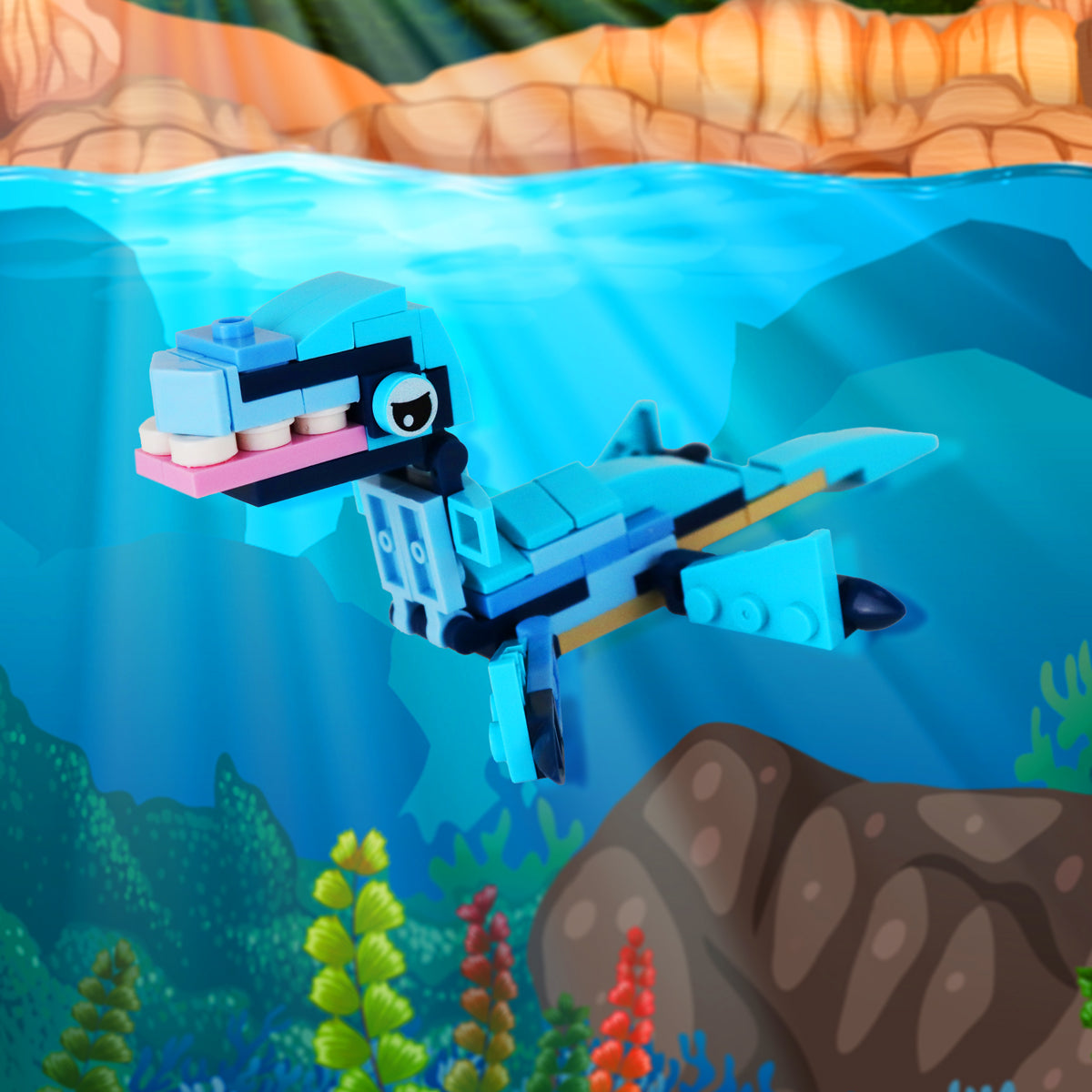 Mosasaurus, Set de Bloques de Construcción