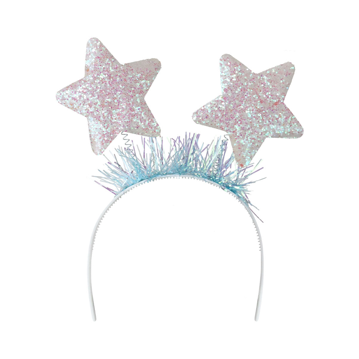 Diadema con Antenitas de Estrella, Color Blanco