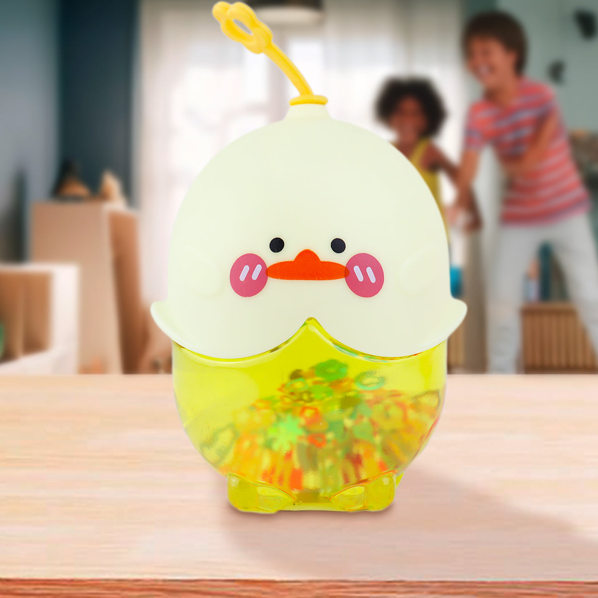 Slime Cristalino, Envase Pato, Color Amarillo