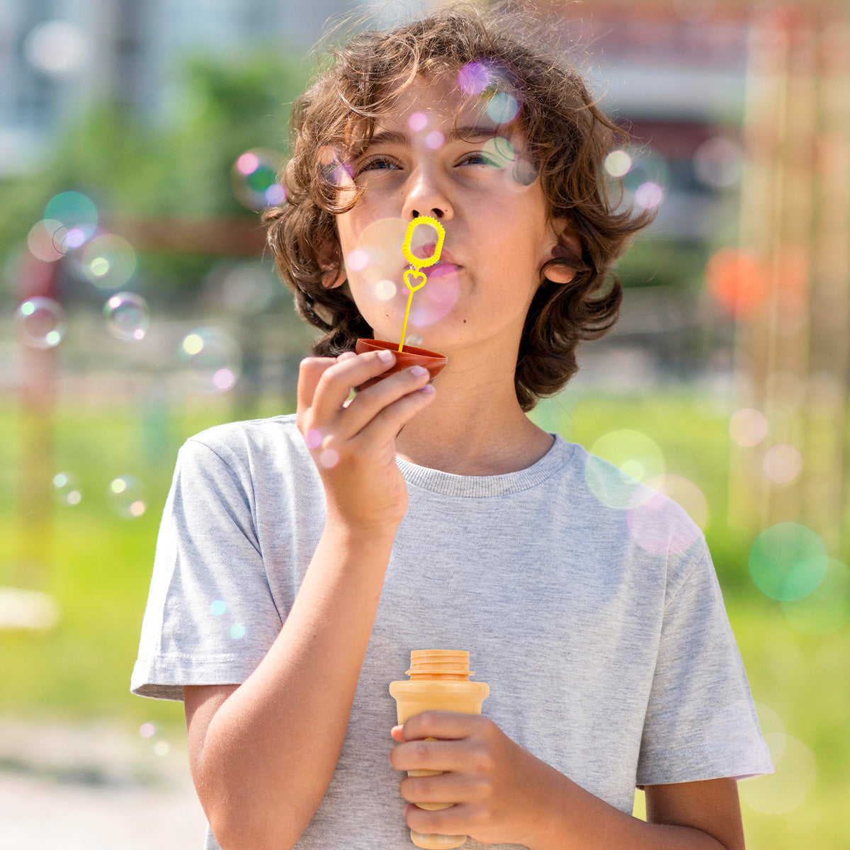 Burbujas en Forma de Cono de Helado, Color Café, 100 ml