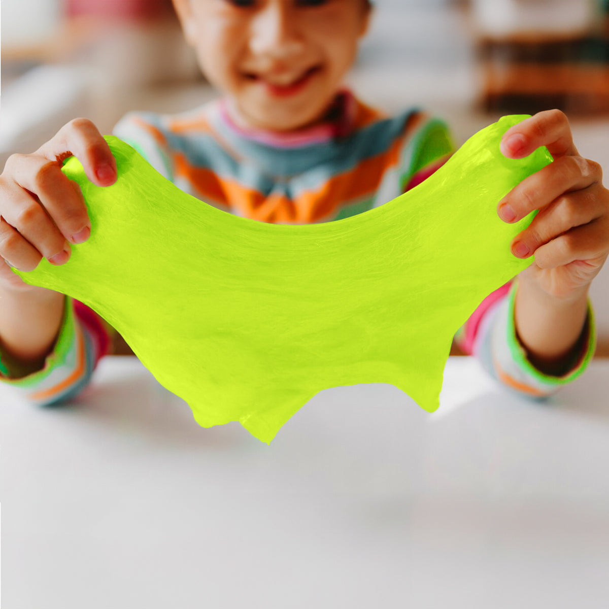 Slime Cristalino con Aroma, Envase Cilindro, Color Verde