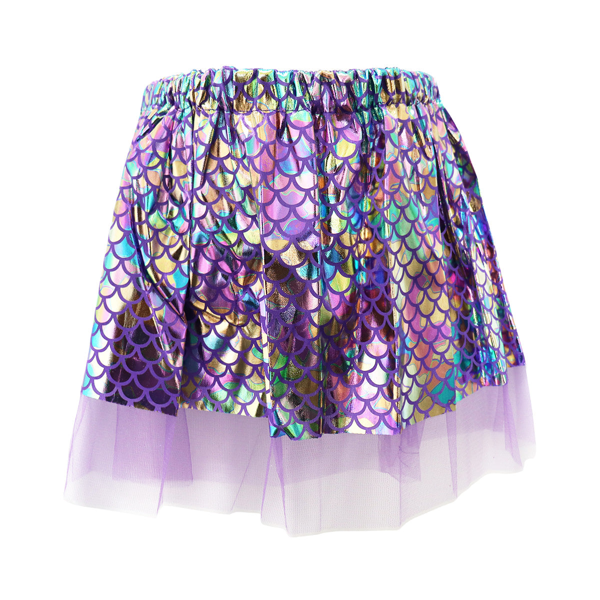 Falda y Diadema de Sirena, Color Morado