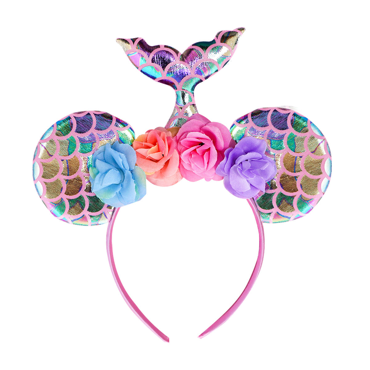 Falda y Diadema de Sirena, Color Rosa