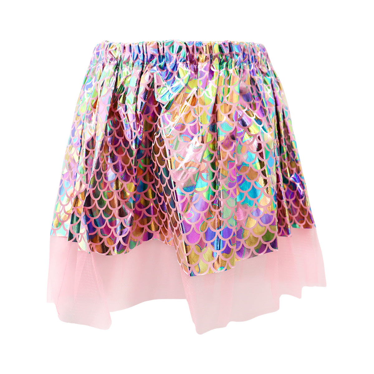 Falda y Diadema de Sirena, Color Rosa