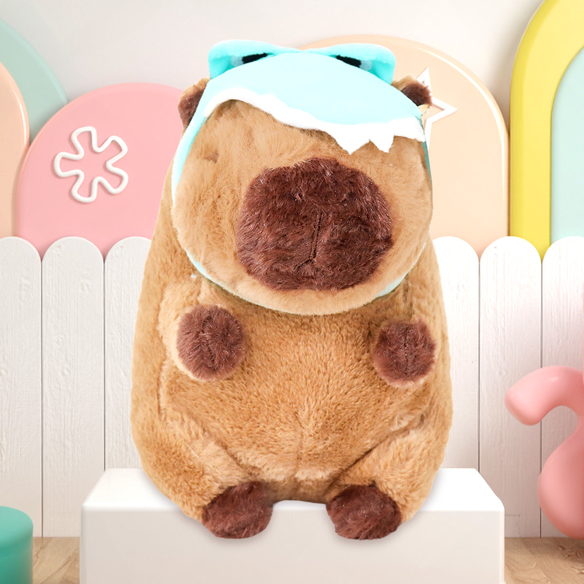 Peluche de Capibara con Sombrero Cocodrilo