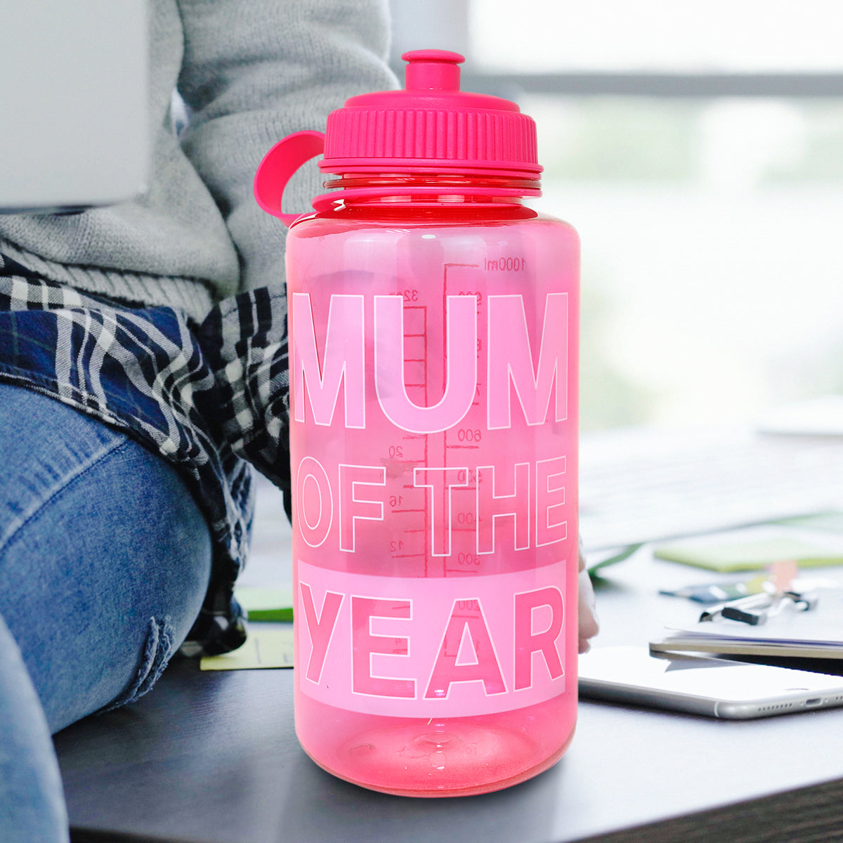 Botella de Agua "Mum of the year", 1 L