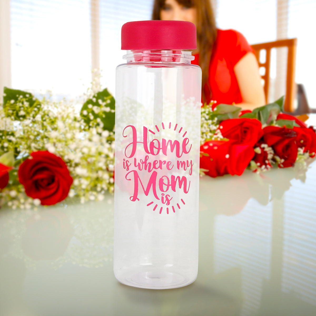 Botella de Plástico "Home is where my mom is", 500 ml