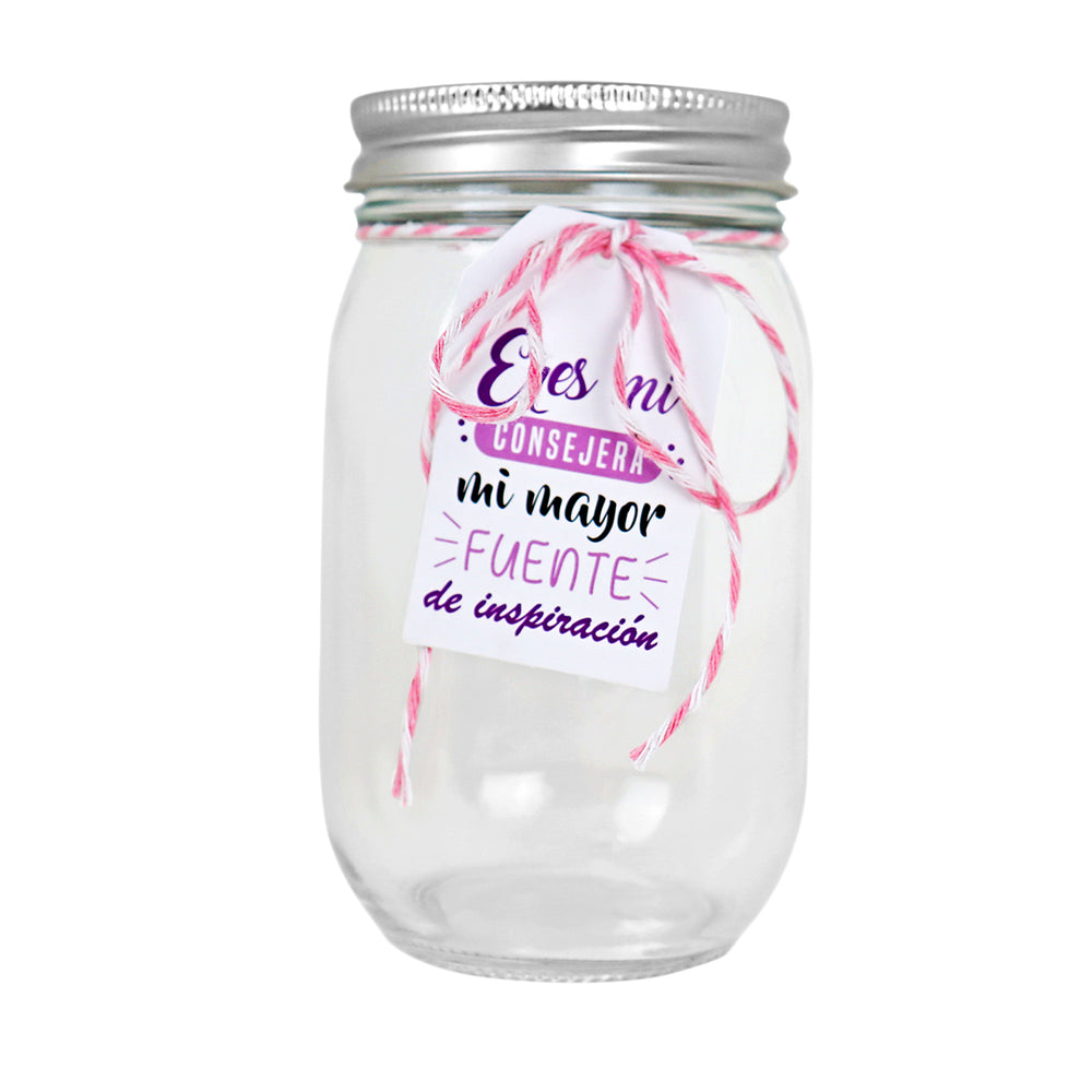 Frasco de Vidrio, Frase Día de la Madre