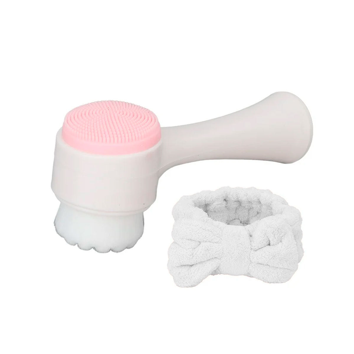 Cepillo Exfoliante Detalle Rosa con Banda para el Cabello